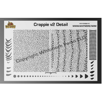 Crappie v2 Fine Detail Mesh Fishing Lure Airbrush Stencil