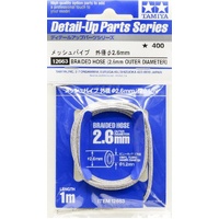 TAMIYA BRAIDED HOSE 2.6MM OUTER DIA x 1m