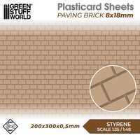 Plasticard- Paving Brick 8x18mm