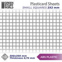 ABS Plasticard - Small Squares Textured Sheet A4