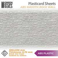 ABS Plasticard - Smooth Rock Wall Textured Sheet A4