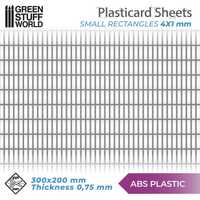 ABS Plasticard - Small Rectangles Textured Sheet A4