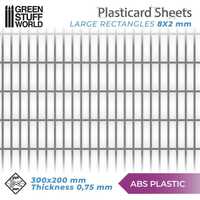 ABS Plasticard - Large Rectangles Textured Sheet