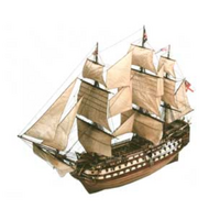 HMS VICTORY Trafalgar 1805 - ANATOMY Version - 1:84 - Wooden Scale Model