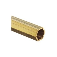 BRASS HEXAGON TUBE 3.97mm x .355mm X 305mm (5/32" x .014" x 12")