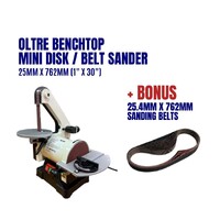 Oltre Benchtop Mini Disk / Belt Sander 25mm x 762mm (1" x 30") KIT
