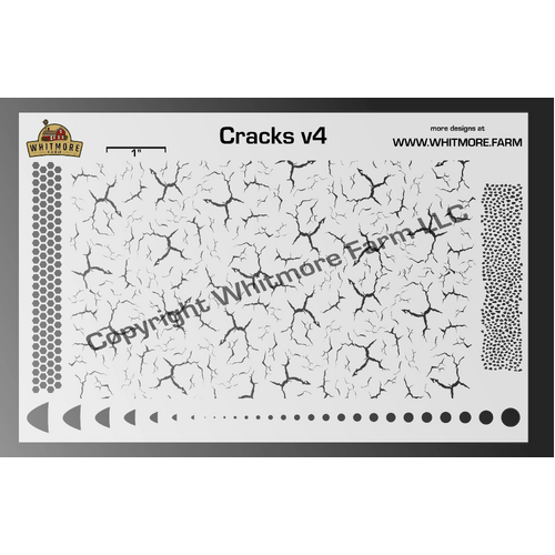 Cracks v4 Mesh Fishing Lure Airbrush Stencil