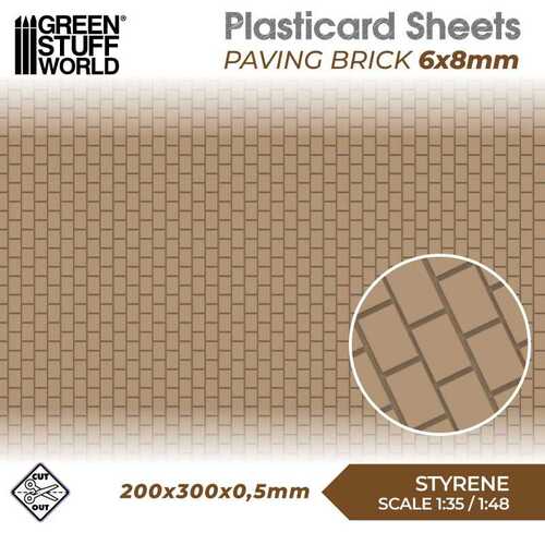 Plasticard- Paving Brick 6x8mm