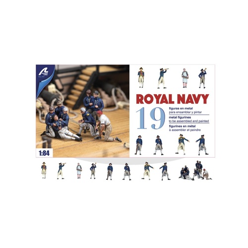 New Set of 19 Metal Figures for Ships British Royal Navy