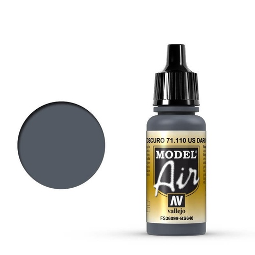 Vallejo Model Air US Dark Grey 17 ml Acrylic Airbrush Paint [71110]