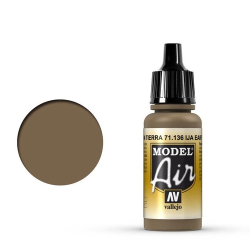 Vallejo Model Air IJA Earth Brown 17 ml Acrylic Airbrush Paint [71136]