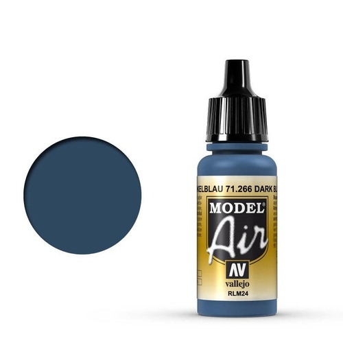 Vallejo Model Air Dark Blue RLM24 17 ml Acrylic Airbrush Paint [71266]