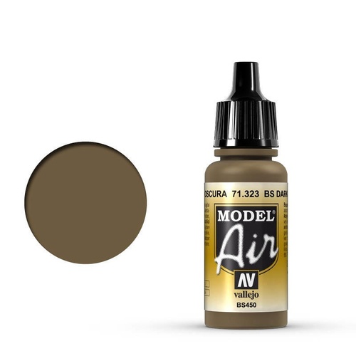 Vallejo Model Air BS Dark Earth 17 ml Acrylic Airbrush Paint [71323]