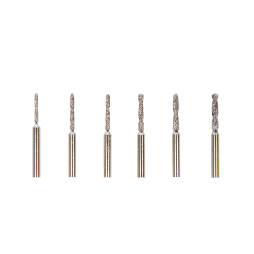 DIAMOND COATED 1.0mm - 2.10mm 2.4mm shank DRILLS (6 PC)