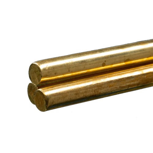 BRASS SOLID ROD 7.94mm (5/16") x 300mm (12")