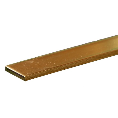 Brass Strip: 2.36mm Thick  x 19.05mm Wide x  300mm Long (1 Piece)